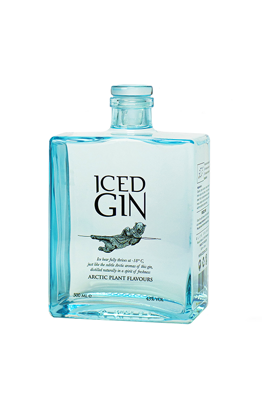 Iced Gin - Bouteille vue de côté